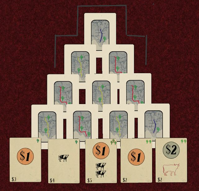 Solitaire pyramid card store setup